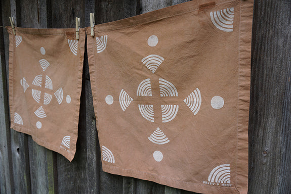 Naturally Dyed + Blockprinted Set/2 Napkins - Terra