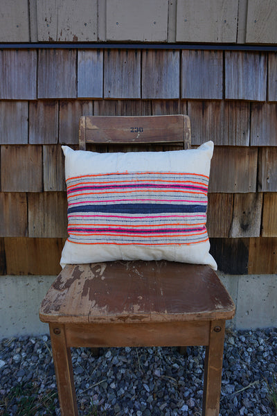 Portia - Vintage Hmong Textile + African Cotton Pillow