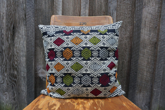 Valerie - Vintage Laotian Silk Textile Pillow