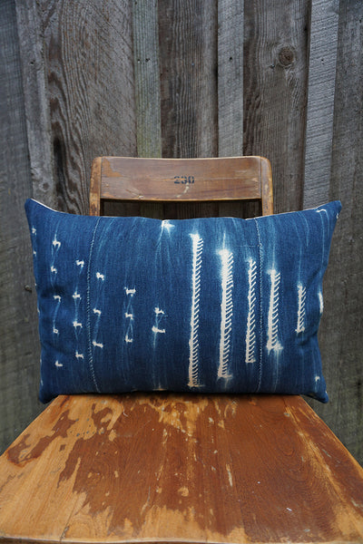 Zion - Vintage African Indigo Pillow