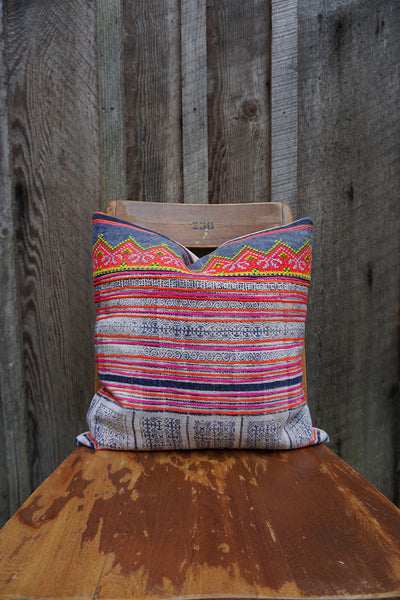 Maple - Vintage Hmong Textile Pillow